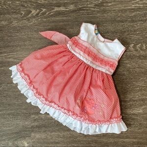 Vintage style polka dots baby  dress. 24 months